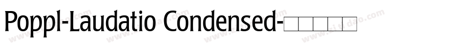 Poppl-Laudatio Condensed字体转换